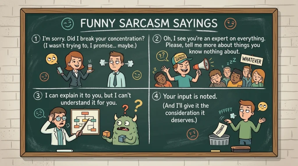 Funny Sarcasm Sayings
