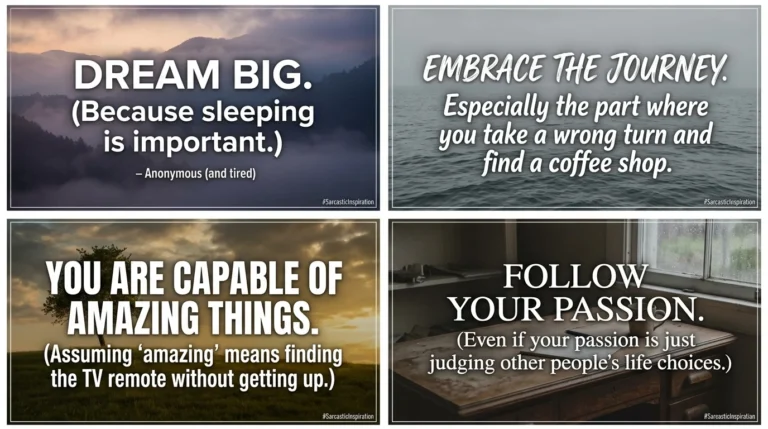 Sarcastic Inspirational Quotes